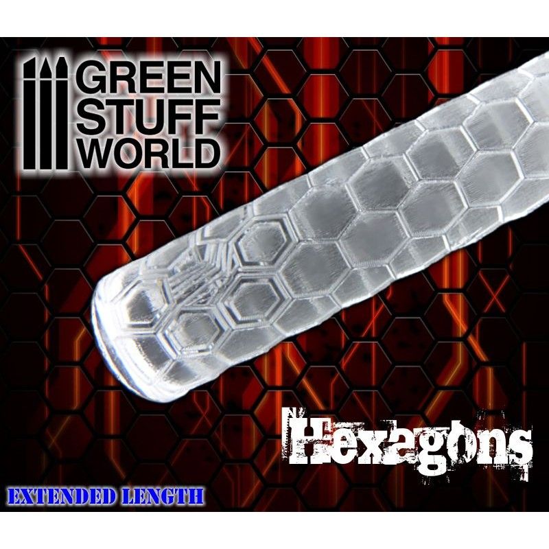 Green Stuff World Rolling Pin Hexagons - Loaded Dice Barry Vale of Glamorgan CF64 3HD
