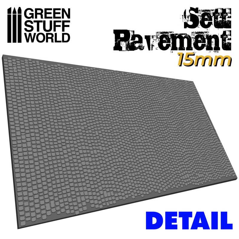 Green Stuff World Rolling Pin Sett Pavement 15mm - Loaded Dice Barry Vale of Glamorgan CF64 3HD