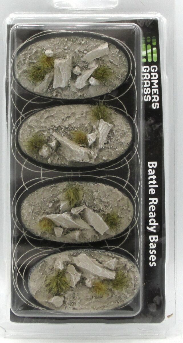 Gamers Grass Battle Ready Bases Arid Steppe Oval 60mm (x4) - Loaded Dice