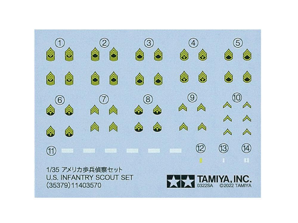 Tamiya 35379 1:35 US Infantry Scout Set - Loaded Dice Barry Vale of Glamorgan CF64 3HD