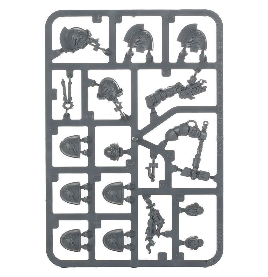 Salamanders Primaris Upgrades unpainted plastic sprue, frame 1 of 1