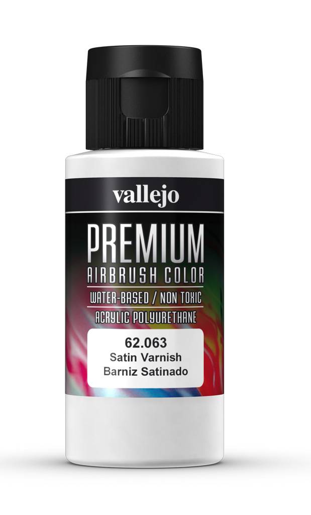 Vallejo Premium Color 60ml - Satin Varnish - Loaded Dice