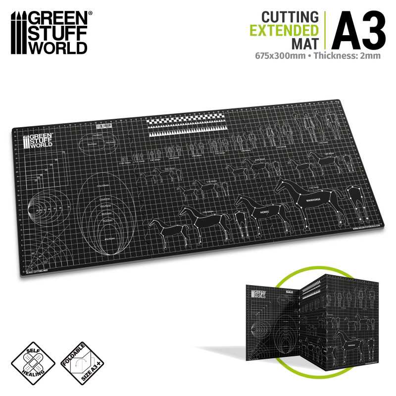 Green Stuff World Foldable Scale Cutting Mat - A3 - Loaded Dice