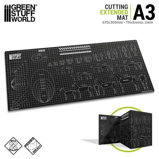 Green Stuff World Foldable Scale Cutting Mat - A3 - Loaded Dice
