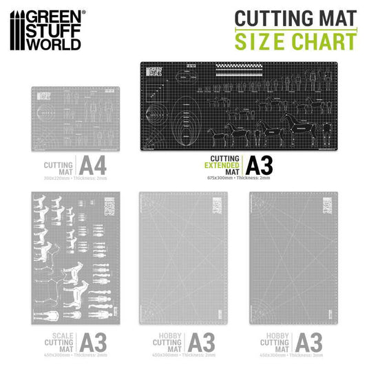 Green Stuff World Foldable Scale Cutting Mat - A3 - Loaded Dice