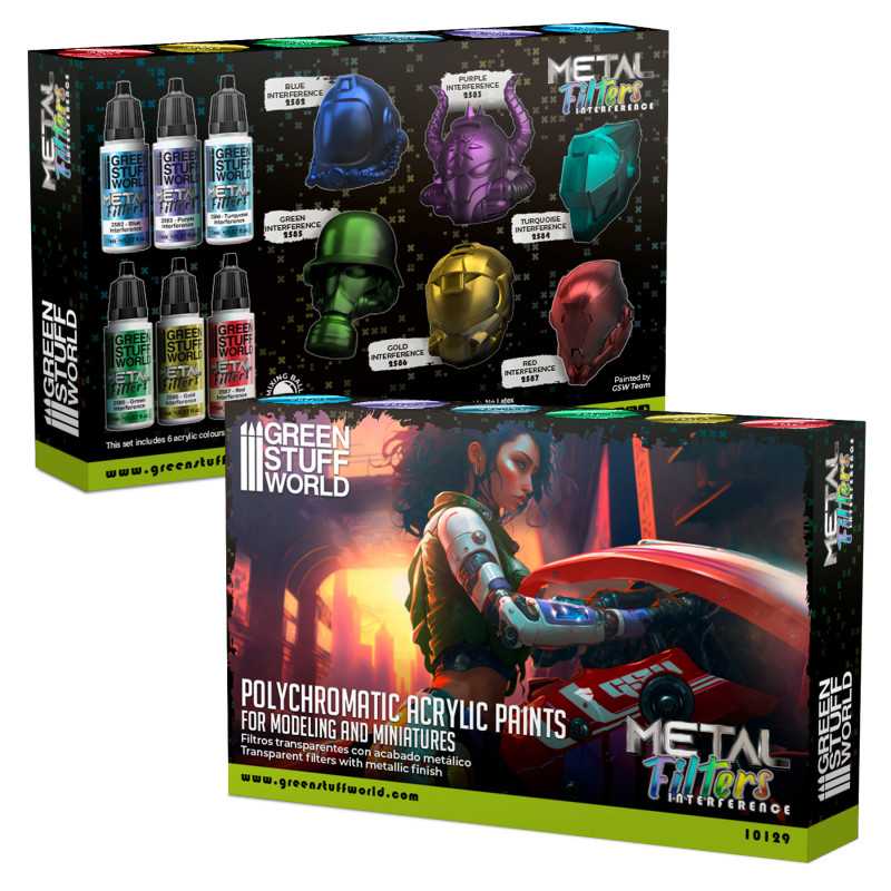 Green Stuff World Set Metal Filters - Interference Colours - Loaded Dice
