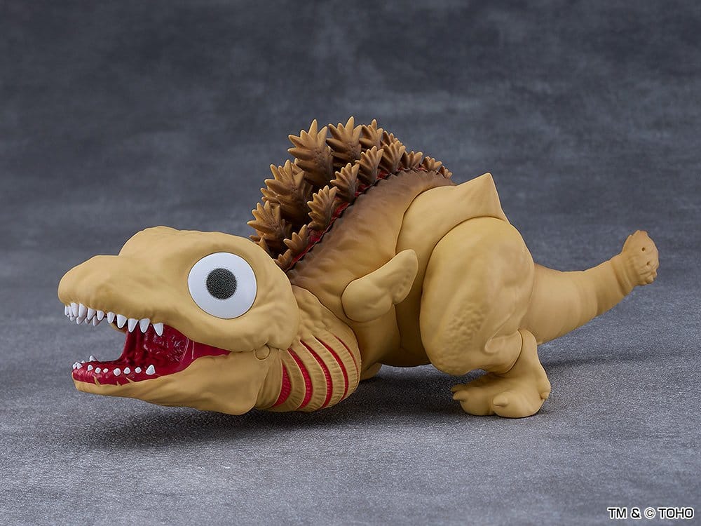 Shin Godzilla Nendoroid Godzilla Second Form, crawling pose, side view on grey background