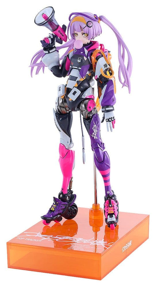 Shojo-Hatsudoki Motored Cyborg Runner SSX-155c Pop Tracker figure with megaphone on orange base