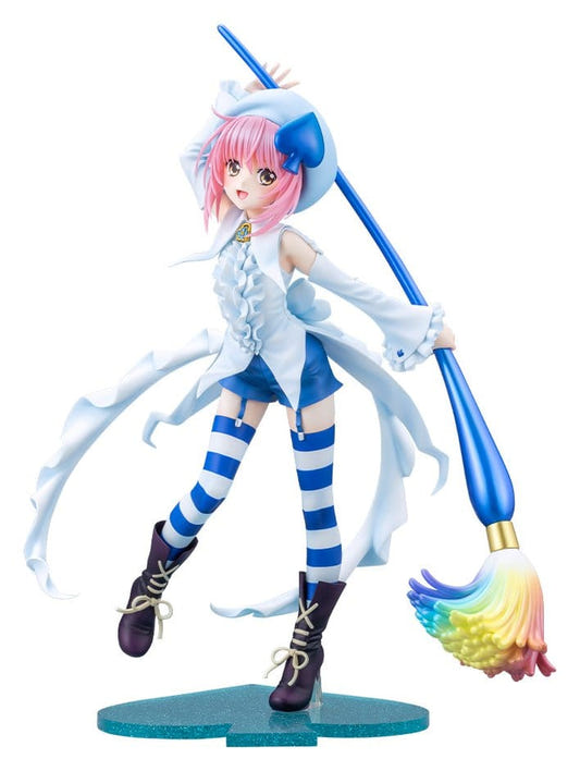 Kotobukiya Shugo Chara! Amulet Spade 1/7 figure with giant rainbow paintbrush, front view on white