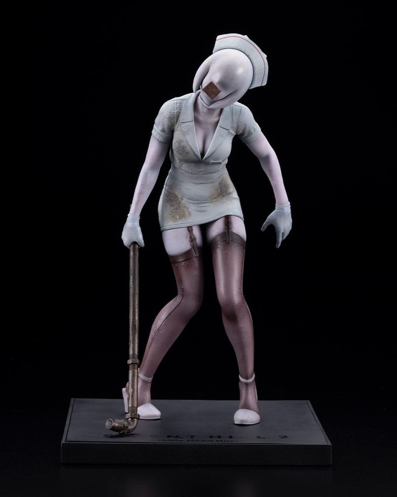 Bubble Head Nurse Oshi Works statue by Kotobukiya, front view against a black background