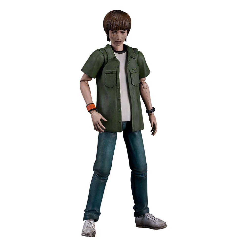 Kyoya Suda Plamatea model kit by Good Smile Company, built figure in green shirt and jeans, Siren