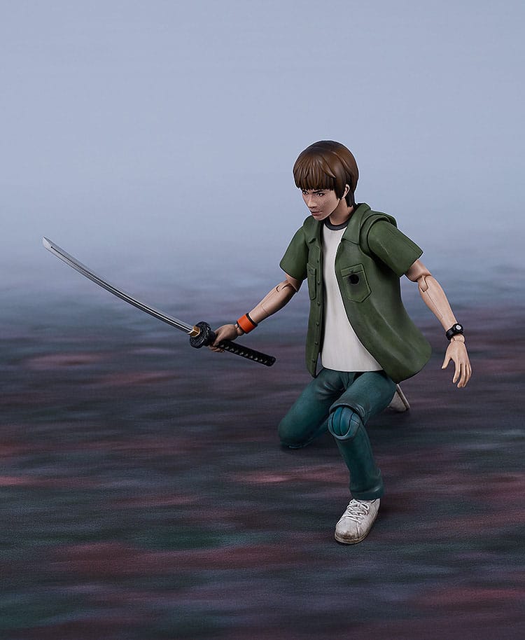 Kyoya Suda Plamatea kit crouched low with sword extended in a battle-ready pose