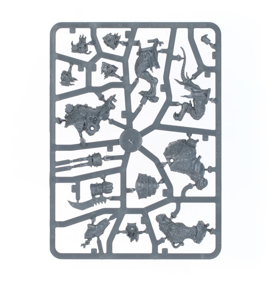 Skaven Rat Ogors unpainted plastic sprue, frame 2 of 2