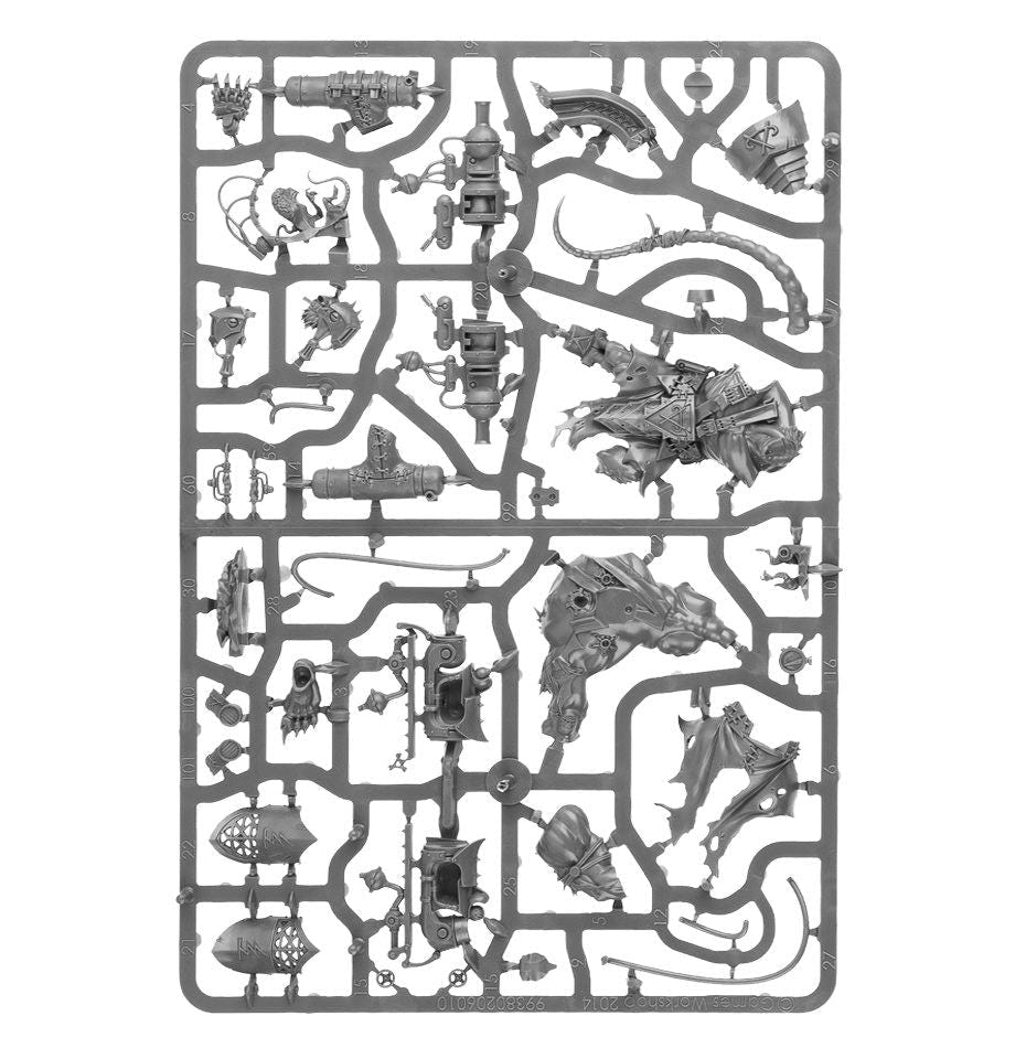 Skaven Stormfiends unpainted plastic sprue, frame 1 of 3