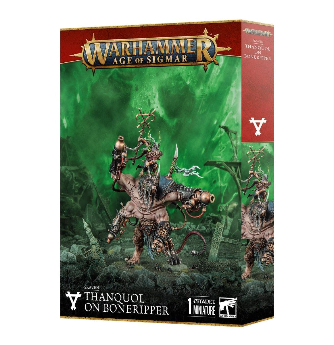 Games Workshop Age of Sigmar Skaven Thanquol on Boneripper box front