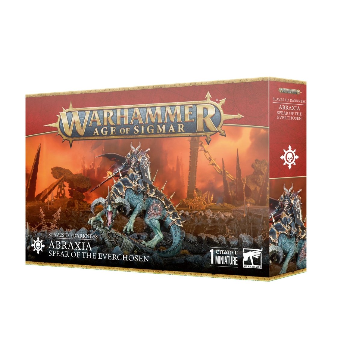 Warhammer Age of Sigmar Slaves to Darkness Abraxia, Spear of the Everchosen box front