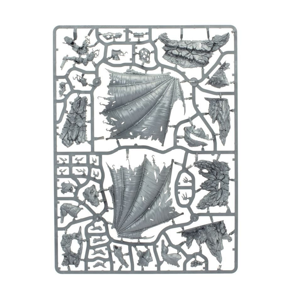 Slaves to Darkness Be'lakor unpainted plastic sprue with wings, frame 1 of 2