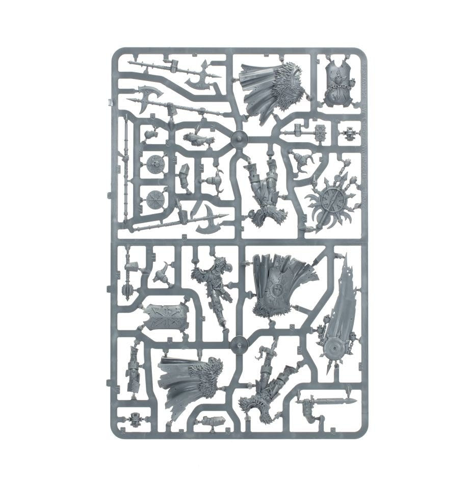 Slaves to Darkness Chaos Warriors unpainted plastic sprue, frame 3 of 3