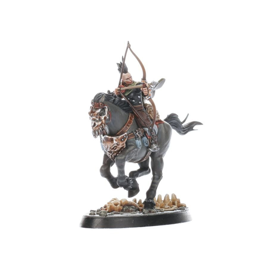 Painted Brand's Oathbound Singri Brand, mounted archer drawing her warbow on horseback
