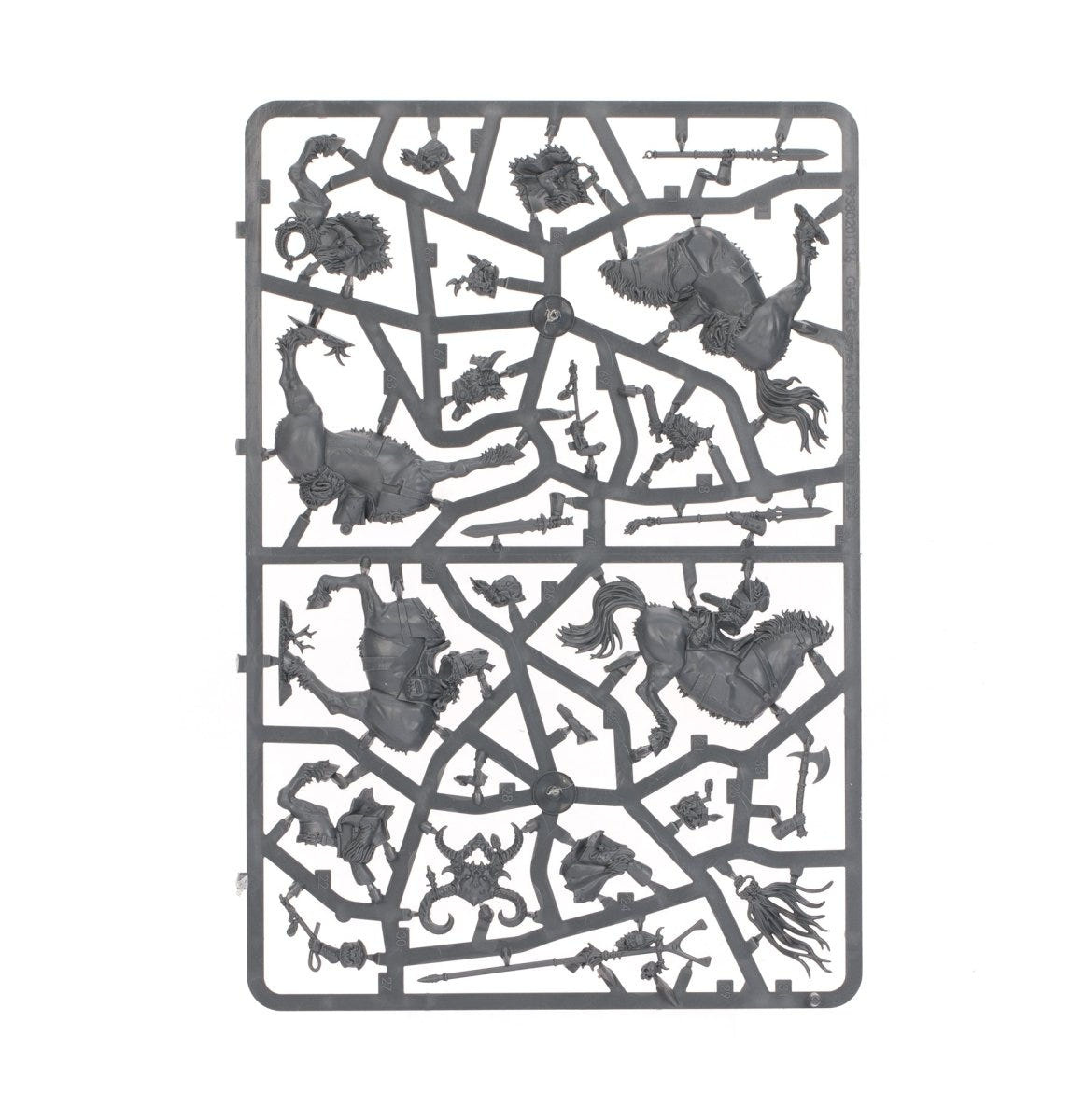 Slaves to Darkness Darkoath Fellriders unpainted plastic sprue, frame 1 of 3