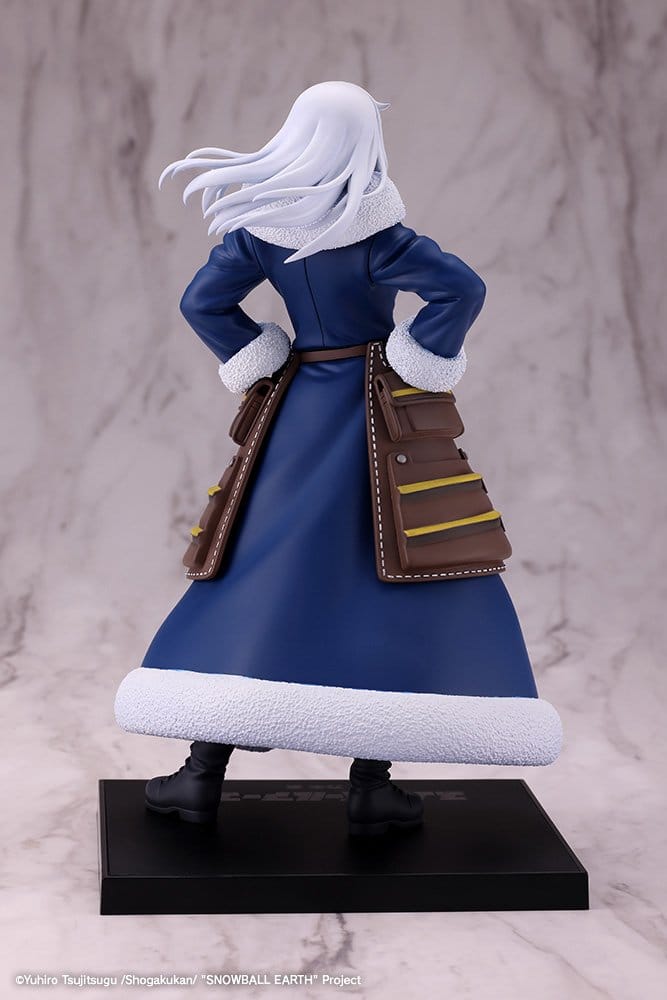 Ao Nogi figure rear view showing long silver hair and blue coat