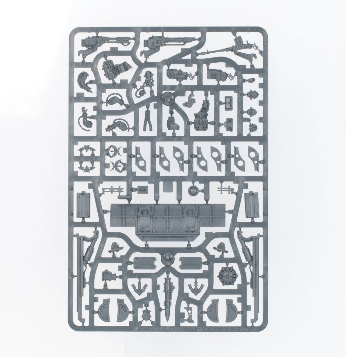 Solar Auxilia Basilisk / Medusa unpainted plastic sprue, frame 2 of 2