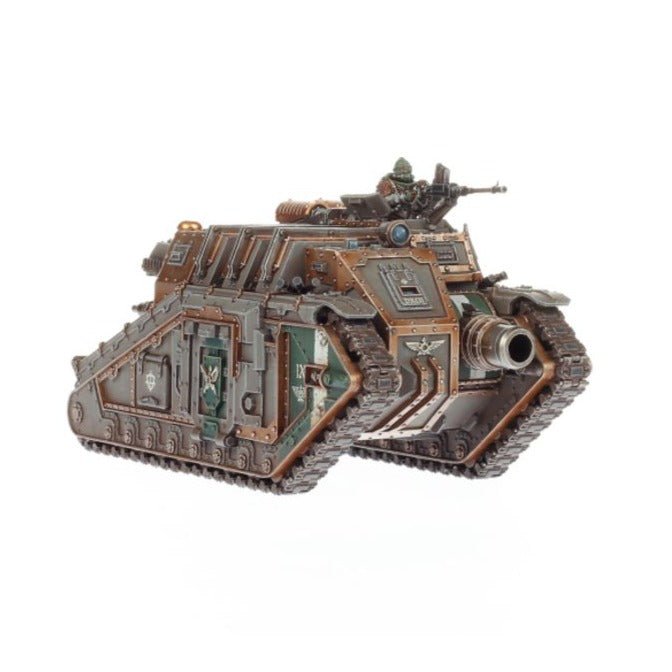 Painted Dracosan Armoured Transport from the front left, showing the hull cannon and tracks