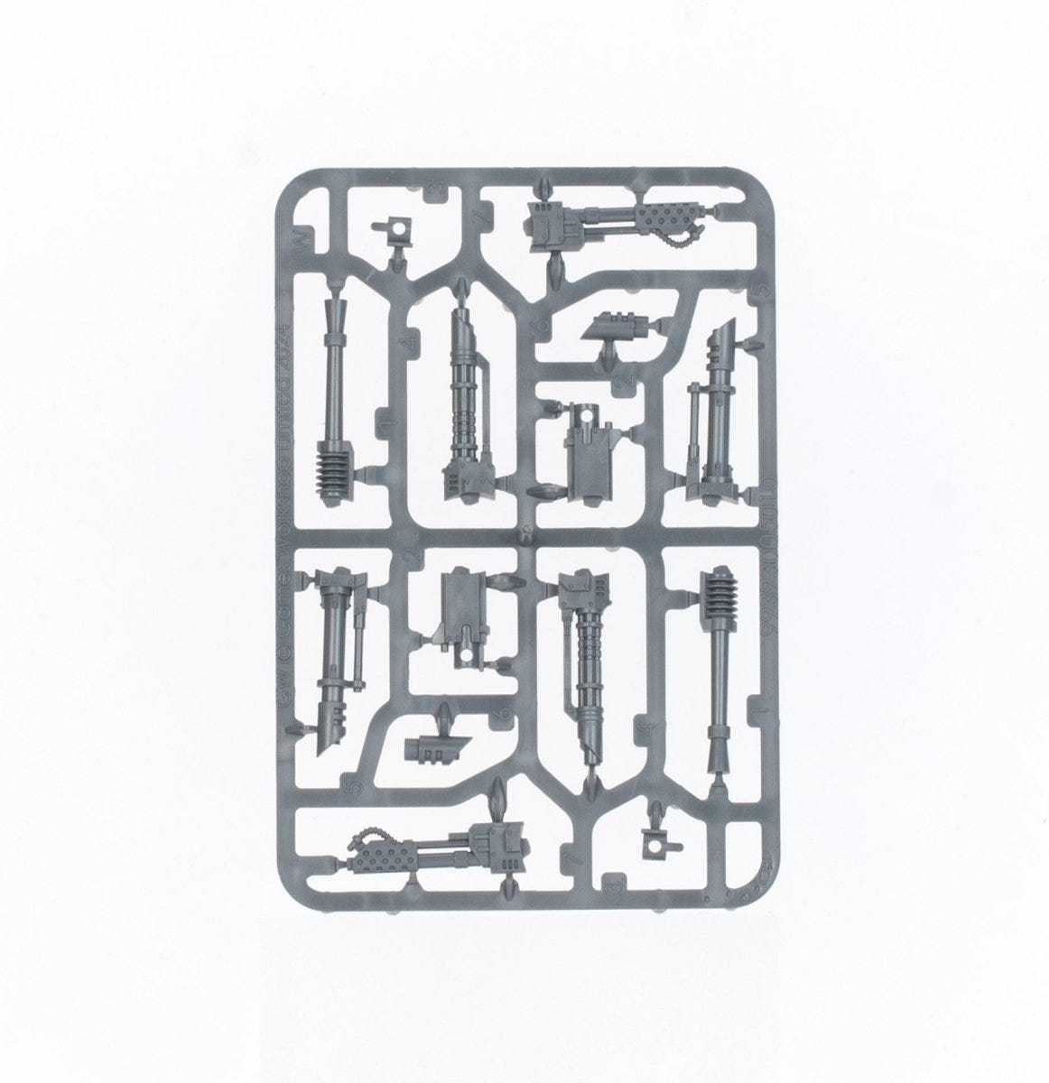Solar Auxilia Leman Russ Assault Tank unpainted plastic sprue, frame 1 of 5