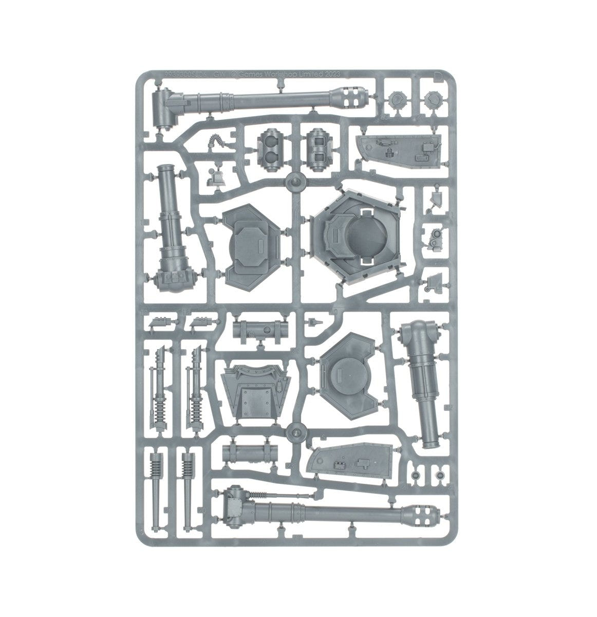Solar Auxilia Leman Russ Strike Tank unpainted plastic sprue, frame 2 of 5