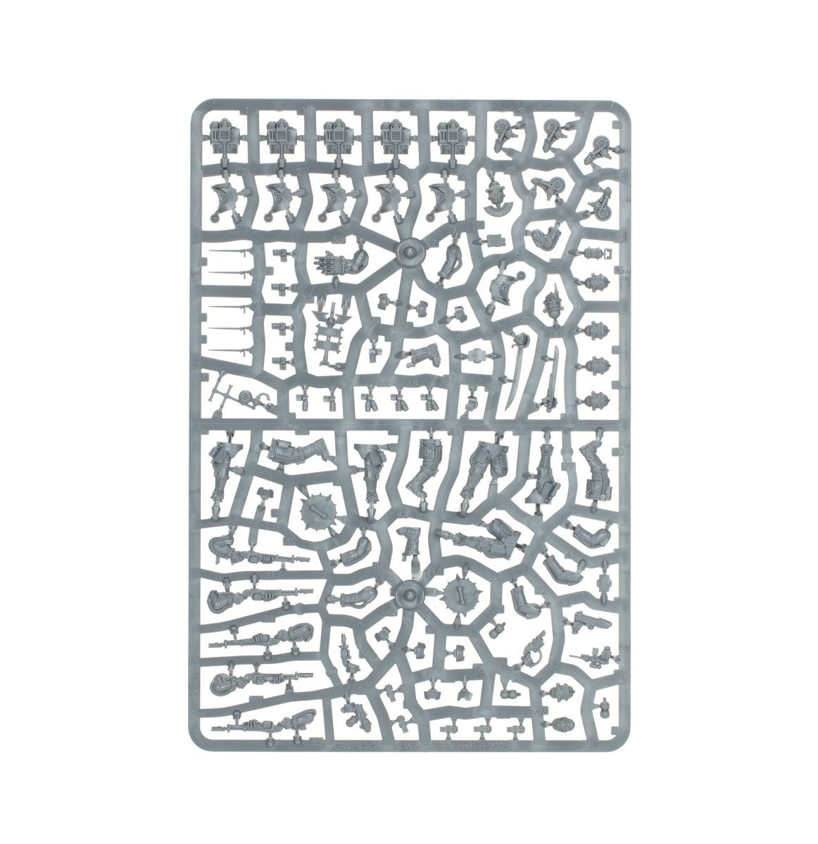 Solar Auxilia Tactical Command Section unpainted plastic sprue, frame 2 of 2