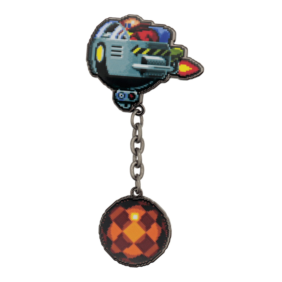 Sonic The Hedgehog – Dr. Eggman Egg Mobile Chained Pin Badge - Loaded Dice