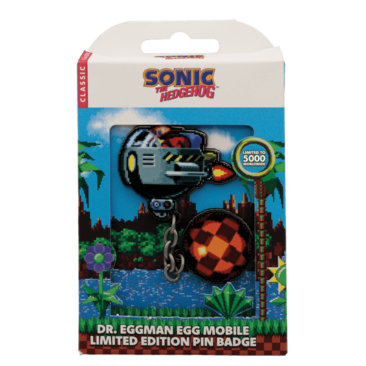 Sonic The Hedgehog – Dr. Eggman Egg Mobile Chained Pin Badge - Loaded Dice