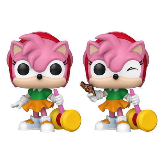 Sonic - The Hedgehog POP! Games Vinyl Figures Amy Rose with Piko Hammer 9 cm – Sealed Case of 6 (with Chase chance)