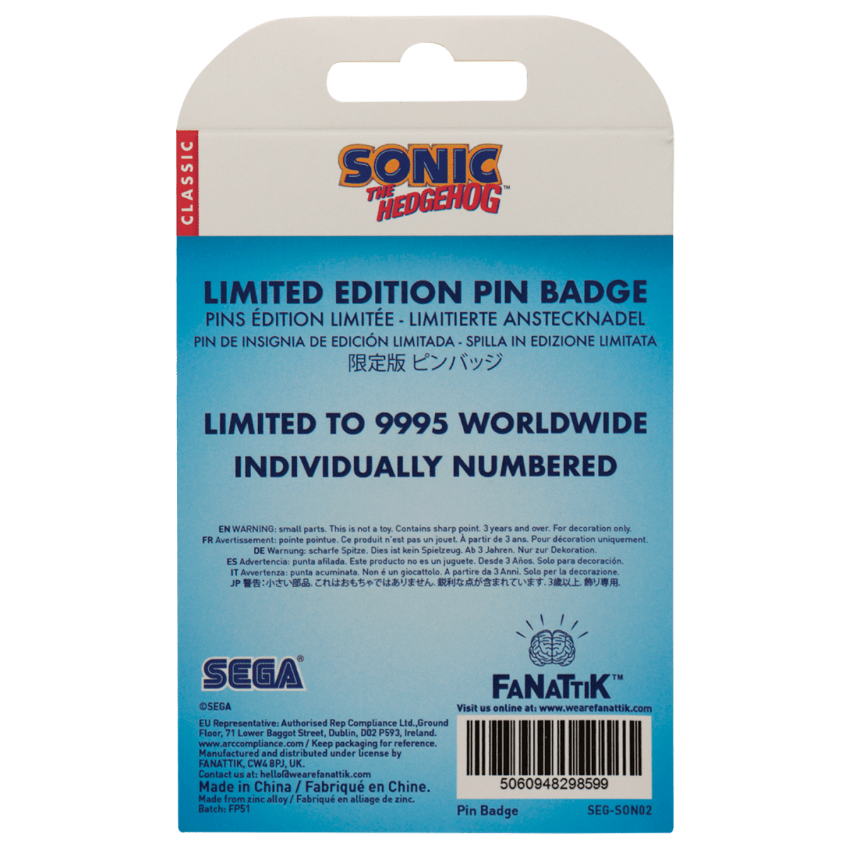 Sonic The Hedgehog – Sonic, Tails, and Knuckles Pin Badge - Loaded Dice