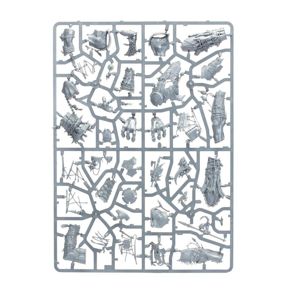 Sons of Behemat King Brodd unpainted plastic sprue, frame 1 of 5