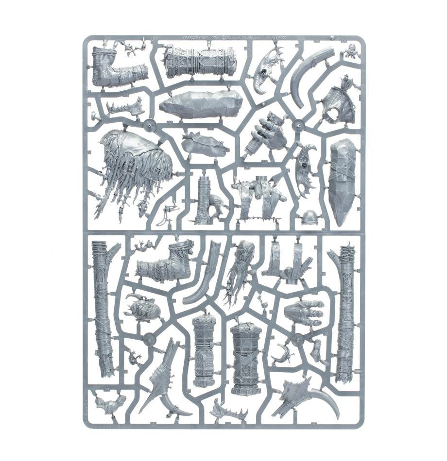 Sons of Behemat King Brodd unpainted plastic sprue, frame 4 of 5
