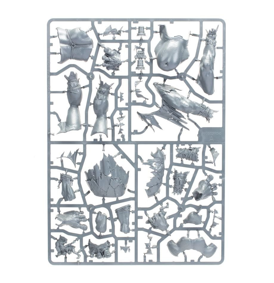 Sons of Behemat King Brodd unpainted plastic sprue, frame 2 of 5