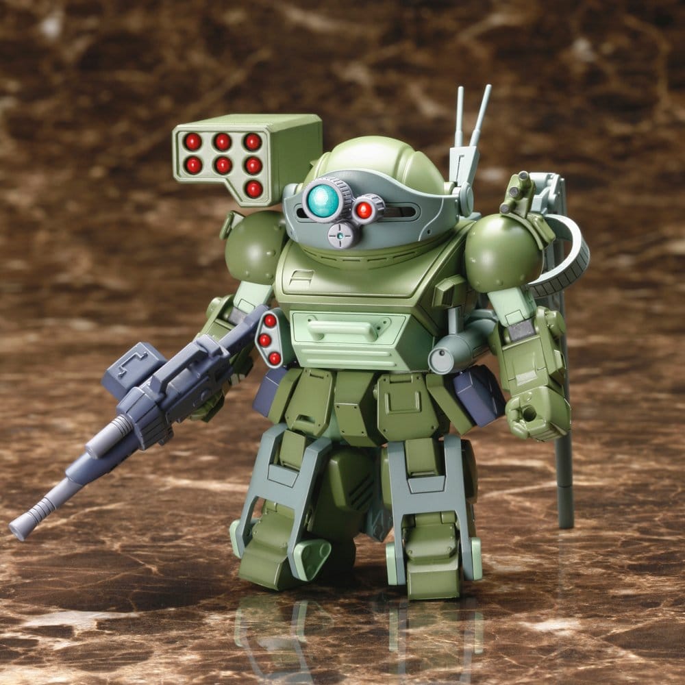 D-Style Burglary Dog kit with missile launcher and heavy machine gun, front-left view