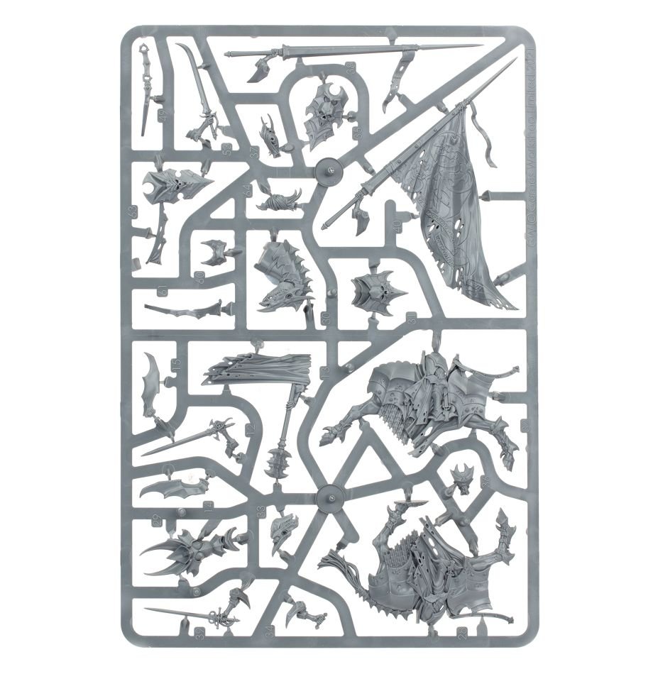 Soulblight Gravelords: Blood Knights sprue contents - Loaded Dice