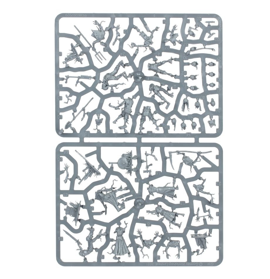 Soulblight Gravelords: Deadwalker Zombies sprue contents - Loaded Dice