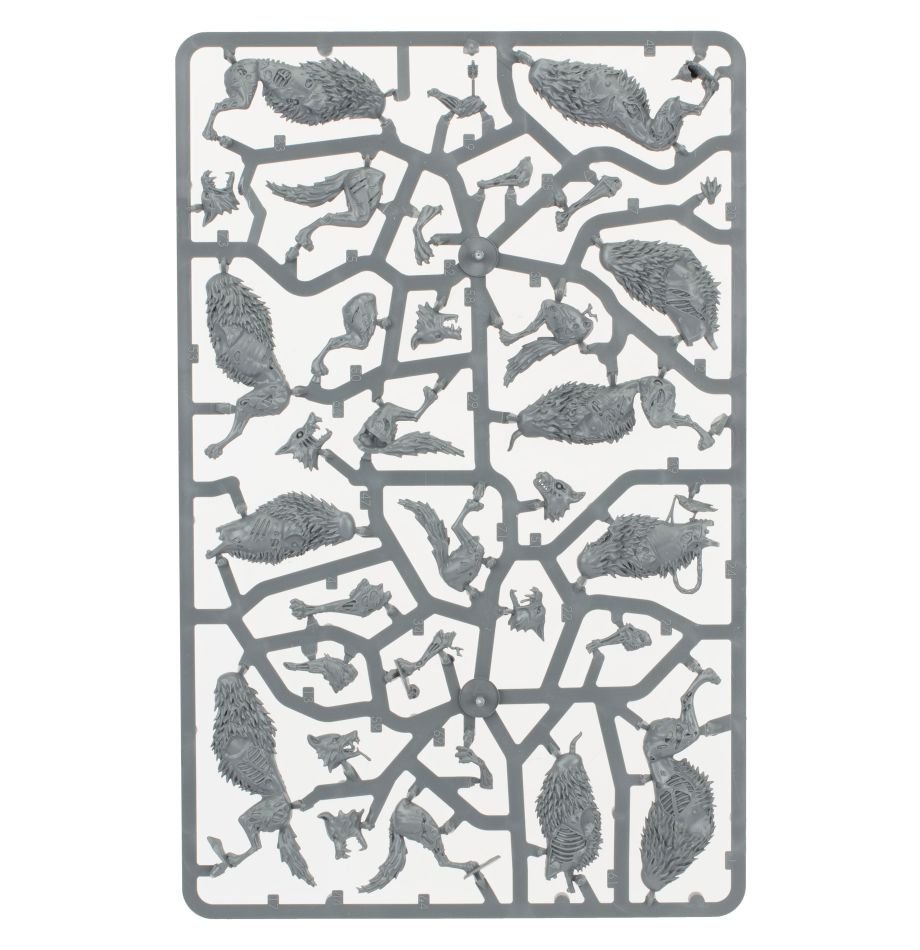 Soulblight Gravelords: Dire Wolves sprue contents - Loaded Dice