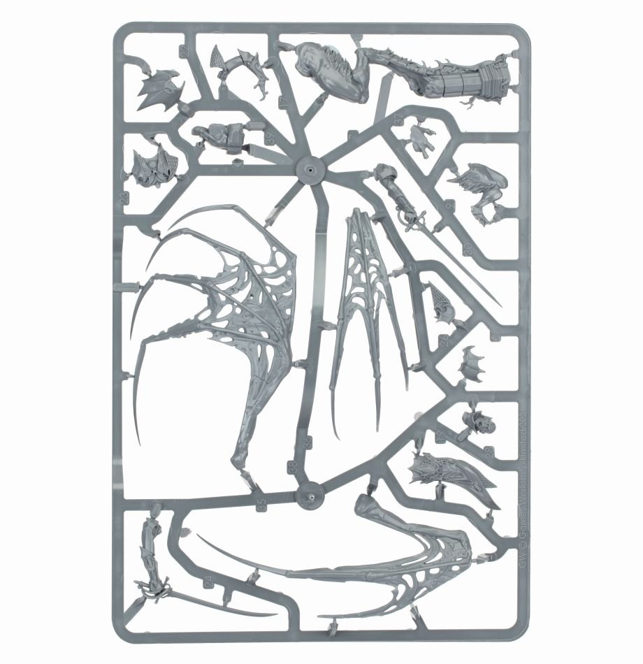Soulblight Gravelords: Lauka Vai Mother of Nightmares sprue contents - Loaded Dice