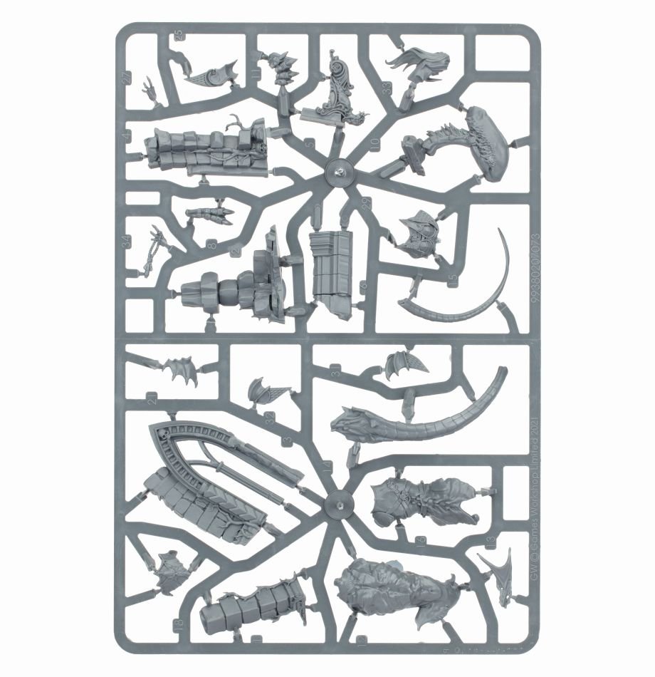 Soulblight Gravelords: Lauka Vai Mother of Nightmares sprue contents - Loaded Dice