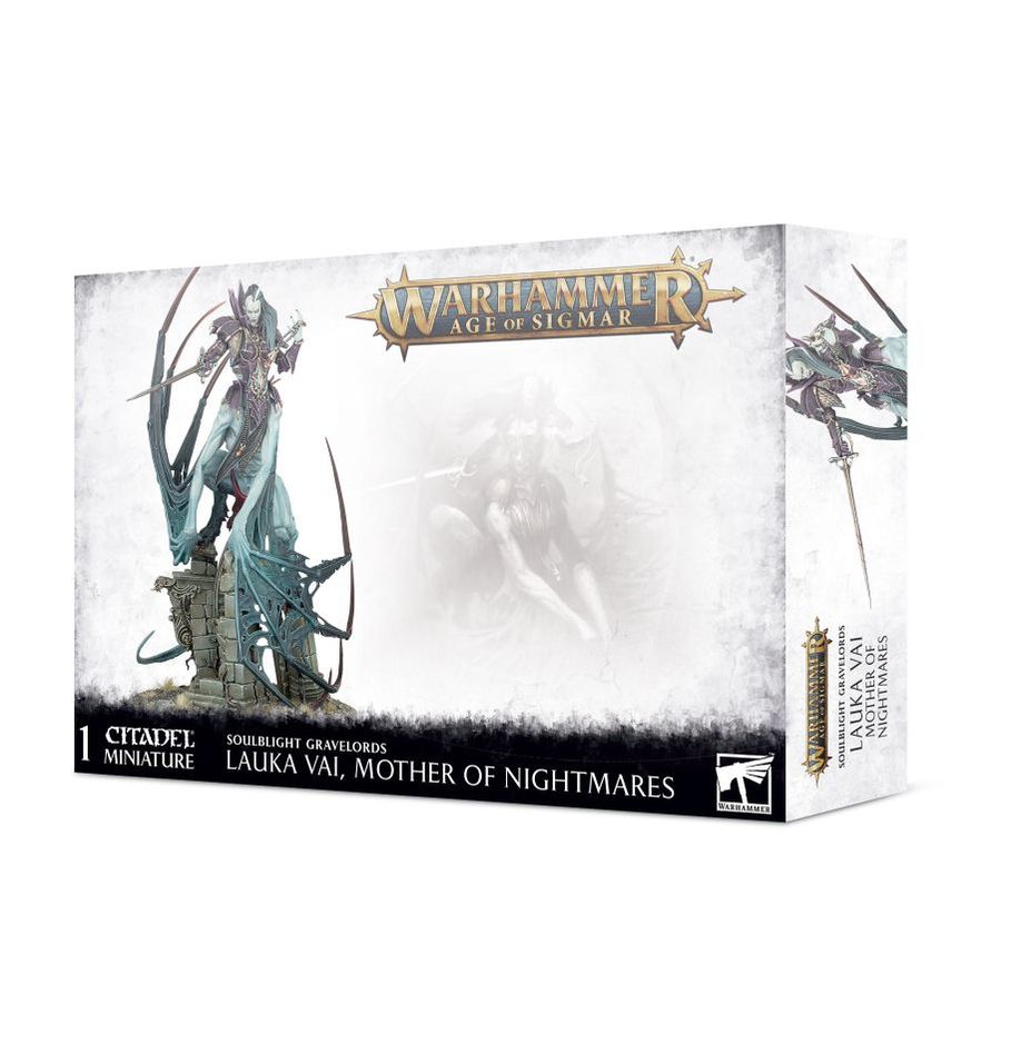 Games Workshop Soulblight Gravelords Lauka Vai, Mother of Nightmares box front in white Age of Sigmar packaging