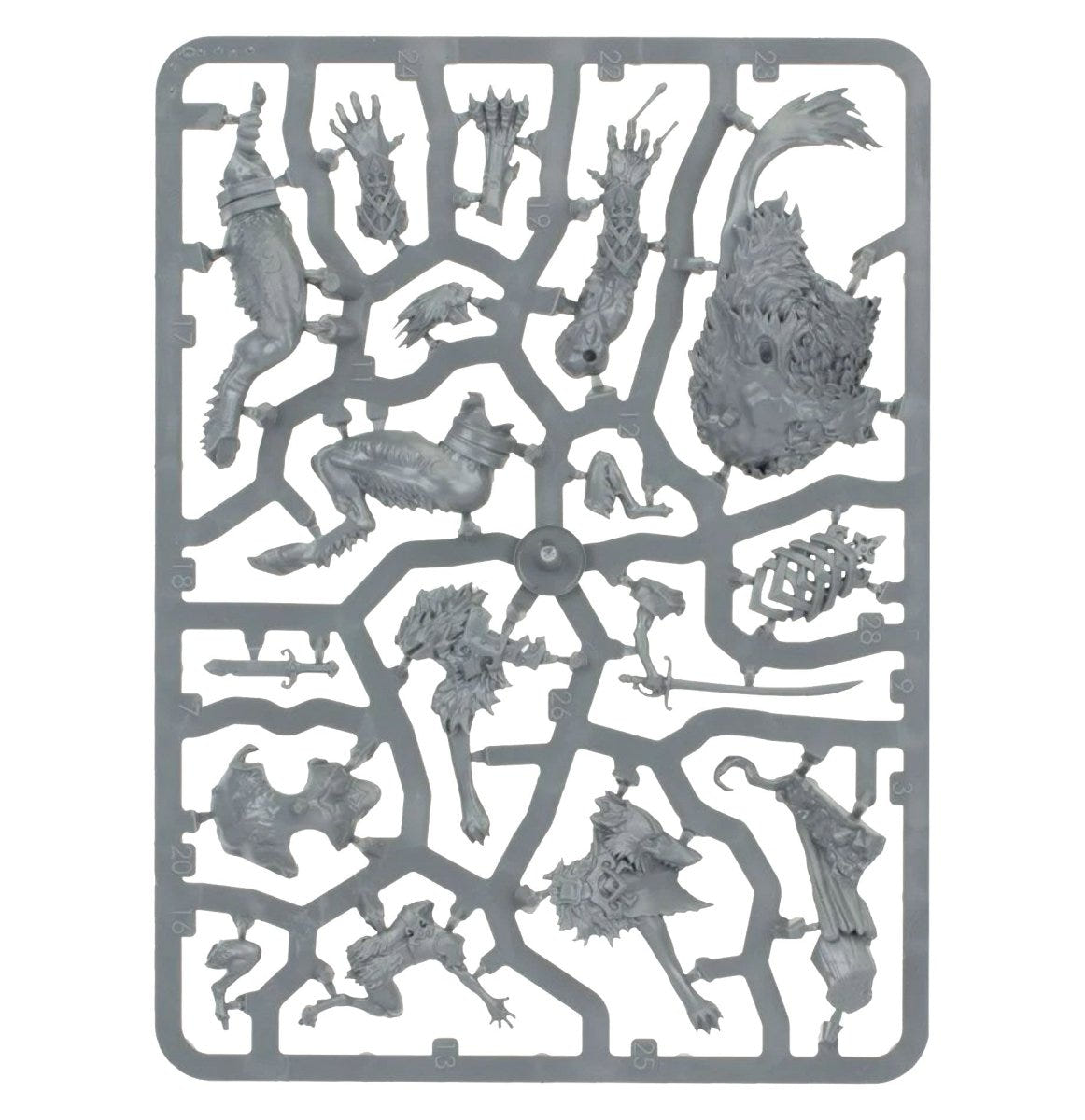 Soulblight Gravelords Radukar the Beast unpainted plastic sprue, frame 1 of 2