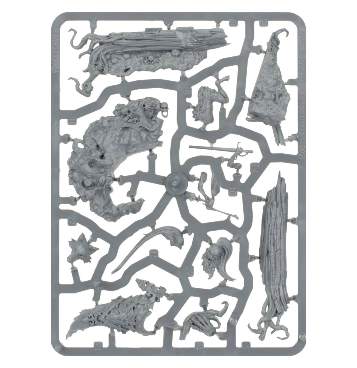 Soulblight Gravelords: Radukar the Beast sprue contents - Loaded Dice