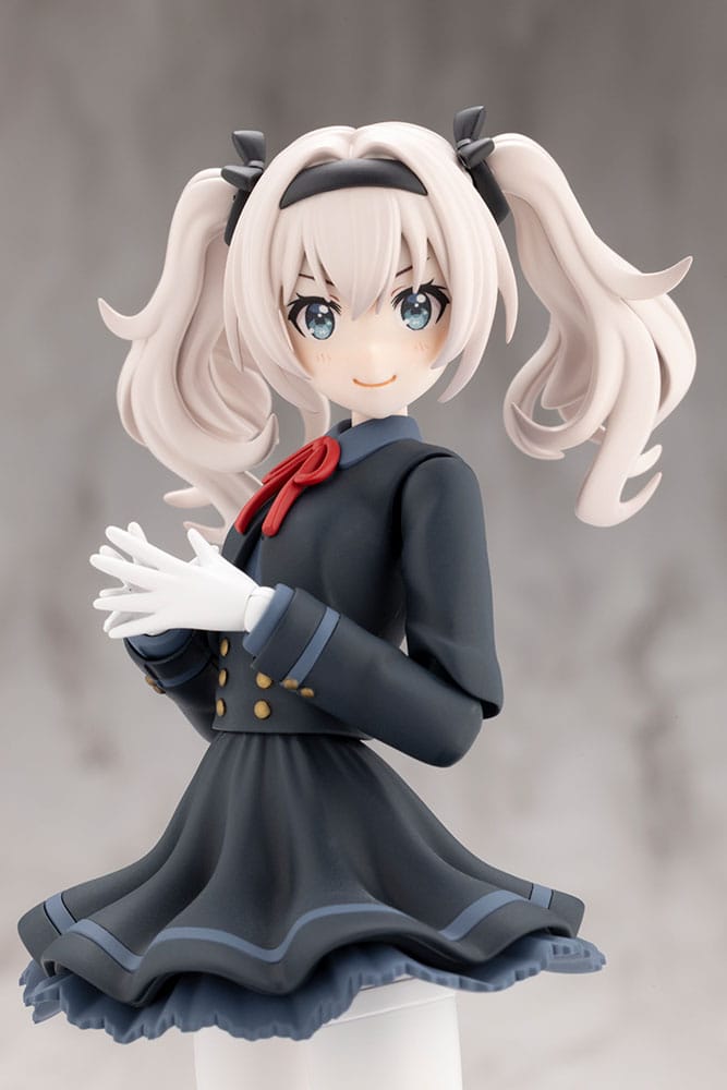 Close-up of Emma Koishikawa Nocturne face, twin tails and red ribbon tie