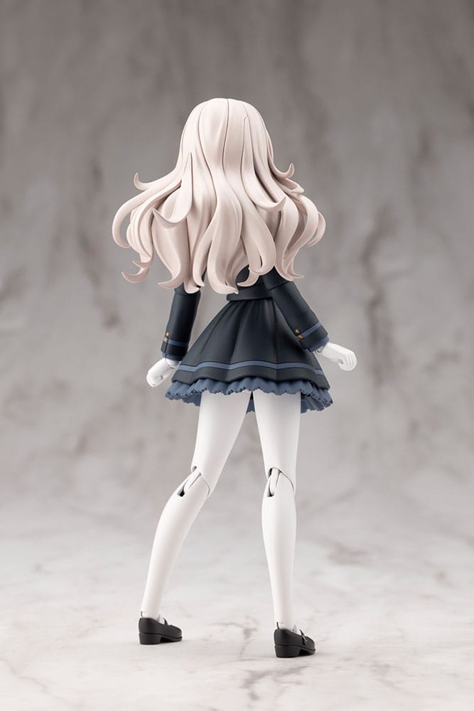 Emma Koishikawa Nocturne rear view with long loose hair and white tights