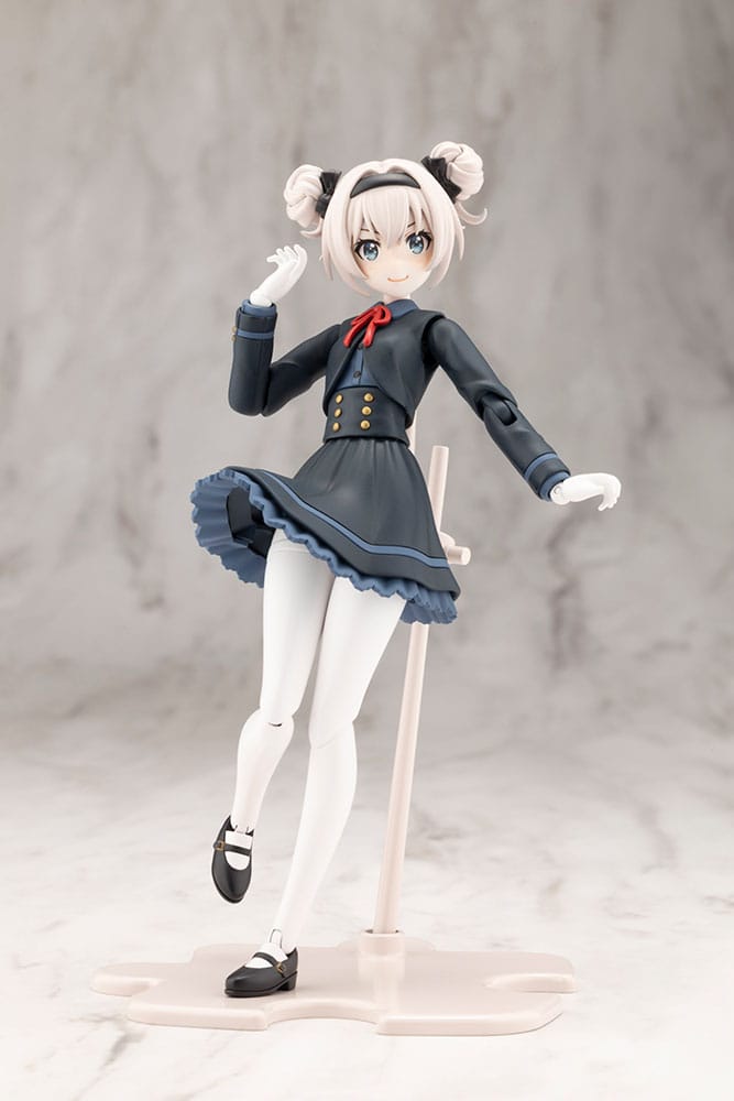 Emma Koishikawa Nocturne with bun hairstyle waving on a display stand