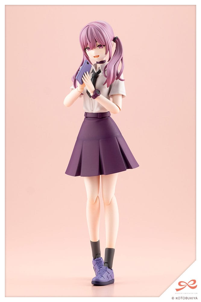 Little Devil Twin Tails model kit standing with hands at chest, front view